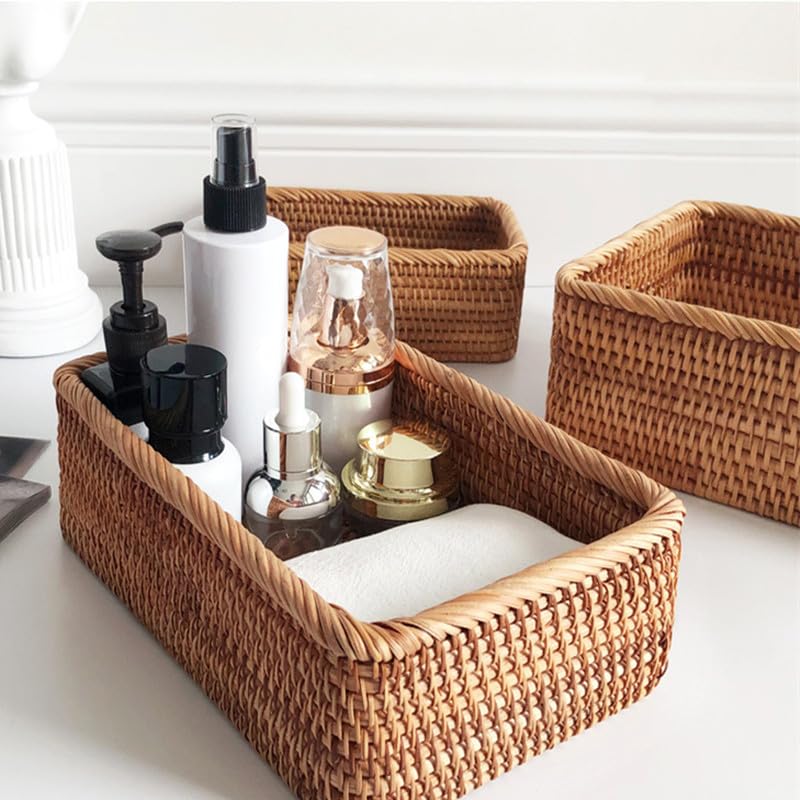 Rattan Storage Baskets (3 Count)