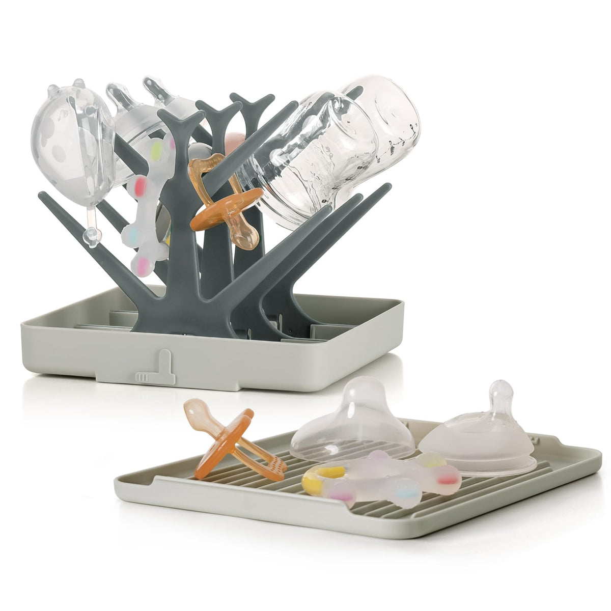 Portable Baby Bottle Drying Rack with Tray