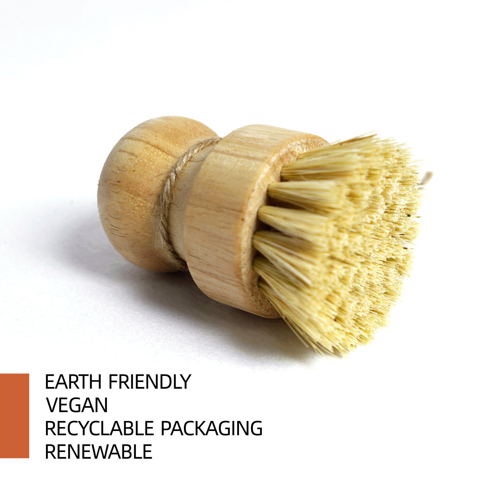 Bamboo Pot & Pan Cleaning Brush Set (3 Count)