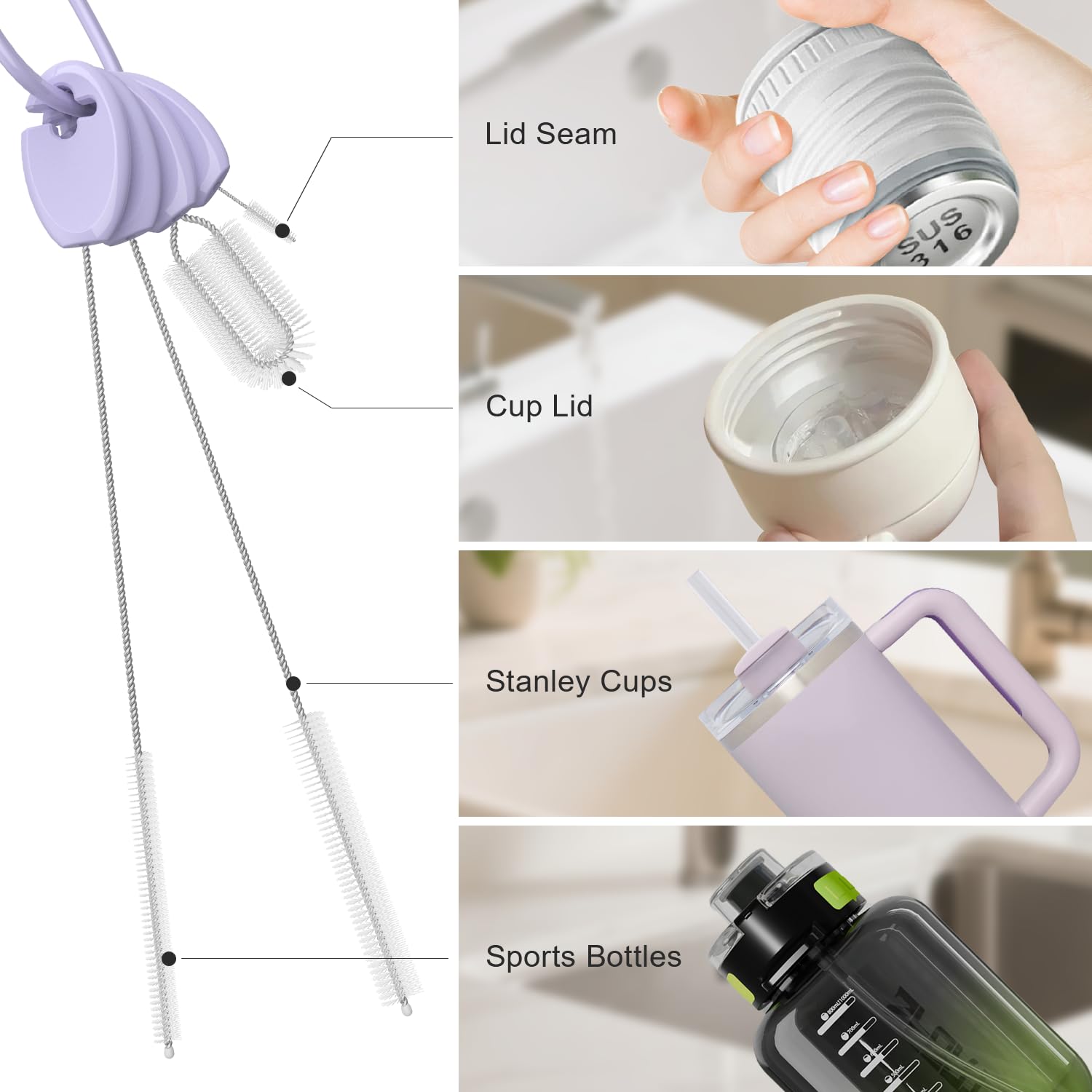 4in1 Straw Cleaner Brush Set (4 Count)