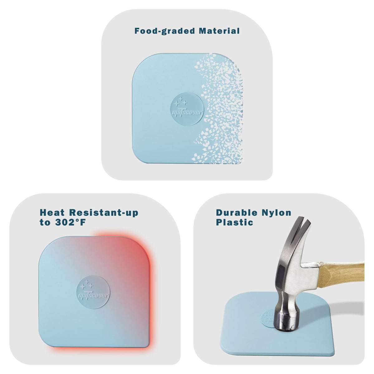 Pan Scraper 5 Pcs Pot & Dish Scraper Plastic