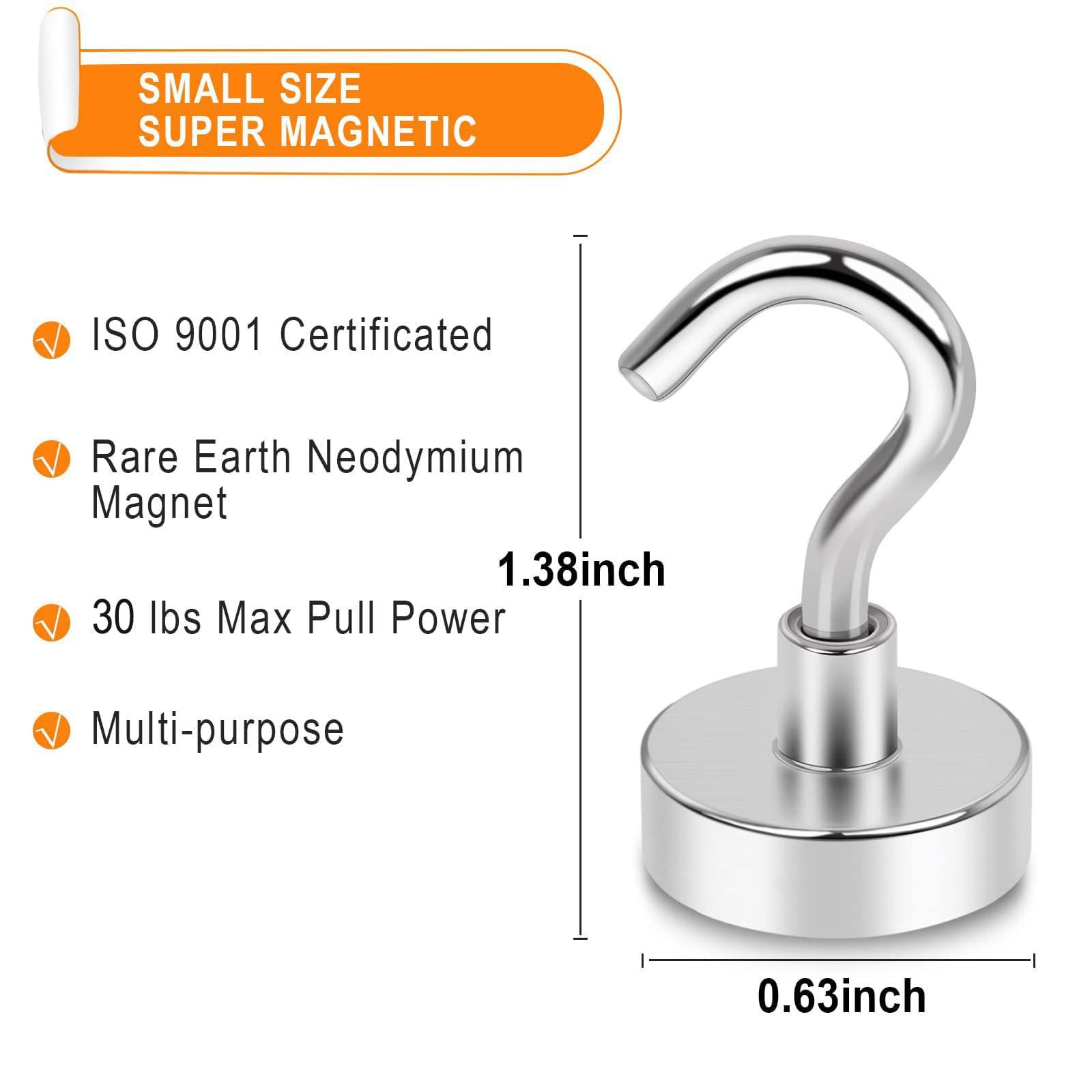 Magnetic Hooks 30lbs Strong Magnets Hook 36 Pack