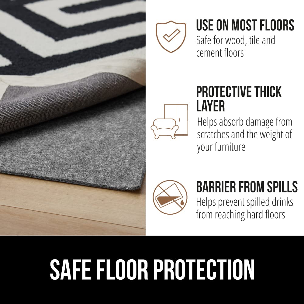 Felt Rug Pad for Hardwood Floors with Rubber Backing (2160 sq inch)