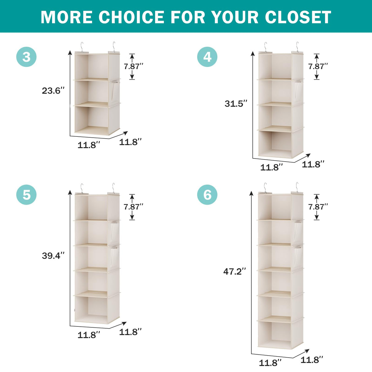 Hanging Closet Organizer and Storage for Clothes