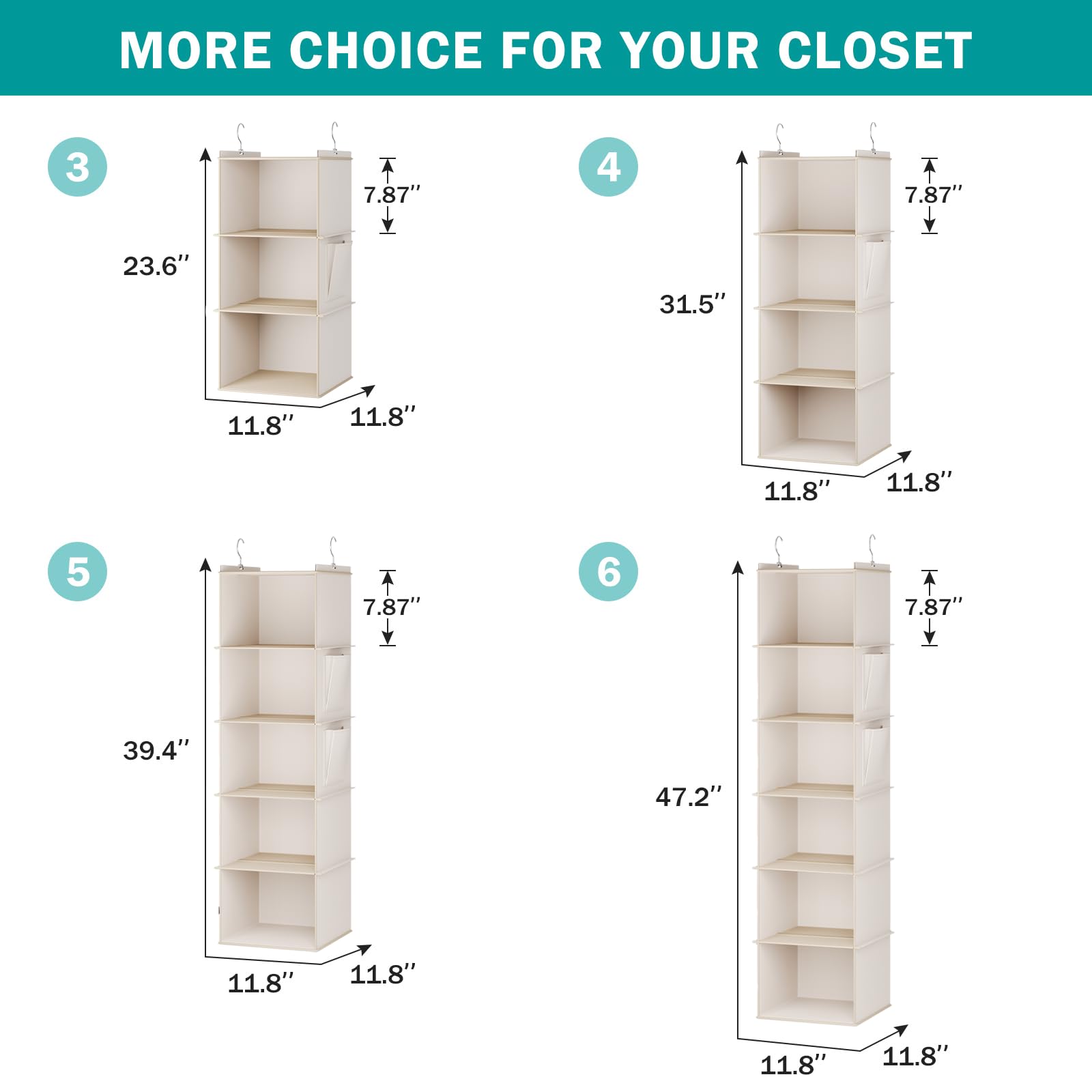 Hanging Closet Organizer and Storage for Clothes