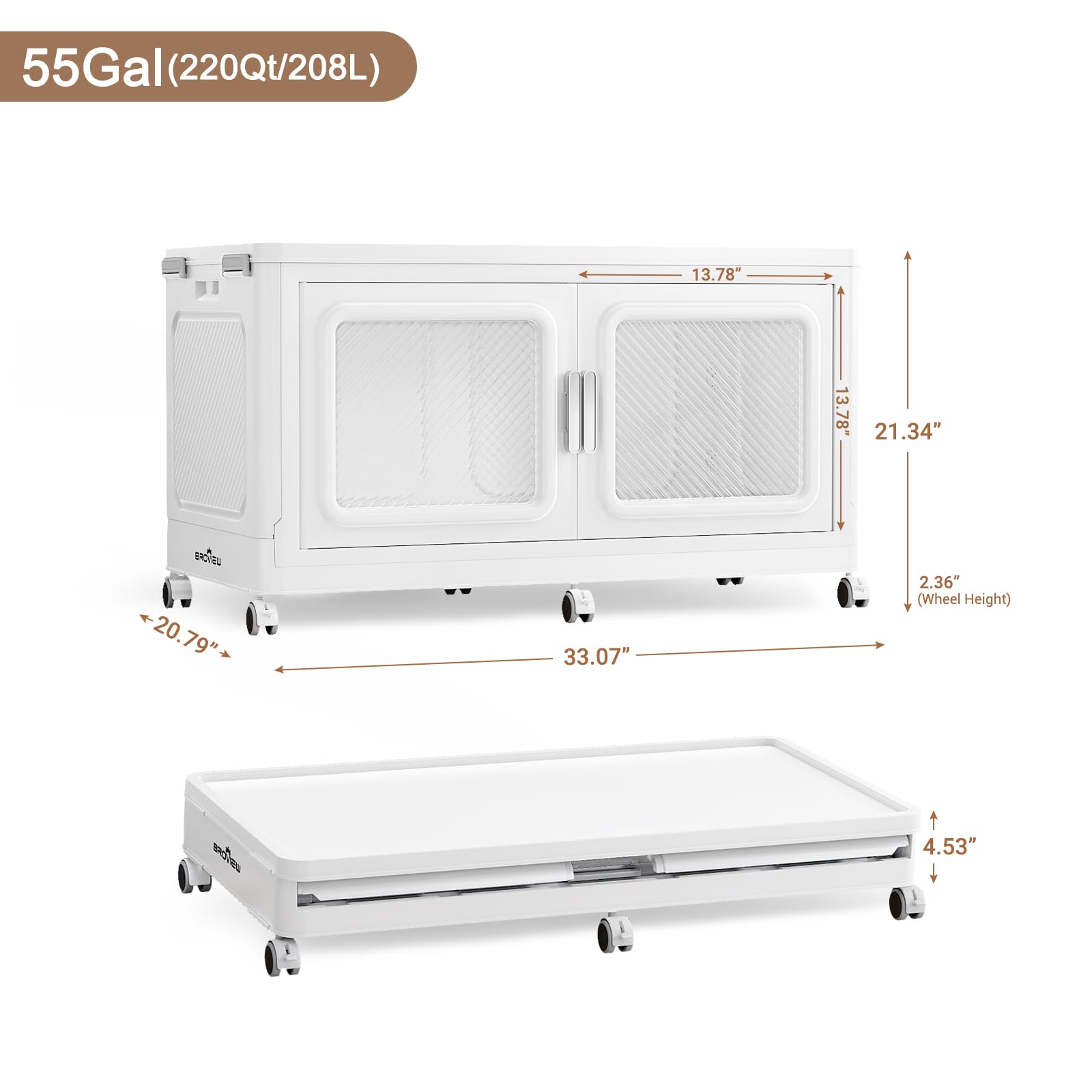 220 Qt Extra Large Stackable Storage Bin with Lid