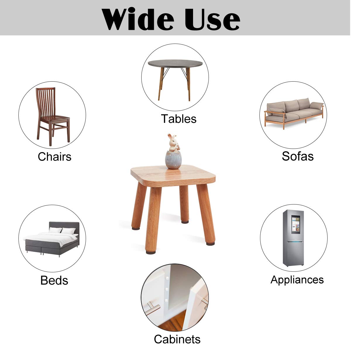 Felt Furniture Pads 136 Pieces (136 Count)