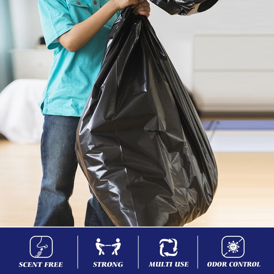55 60 Gallon Black Trash Bags (180 Count)