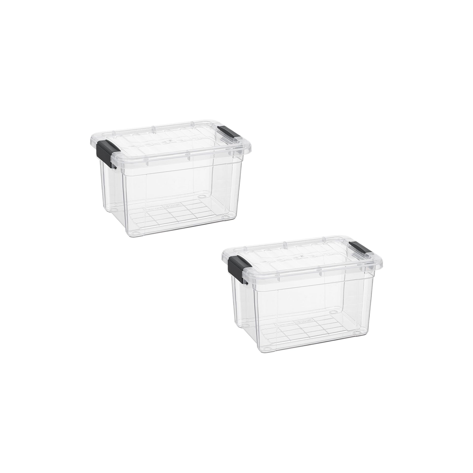 1.4 Quart Mini Clear Plastic Storage Container with Lid (2 Count)