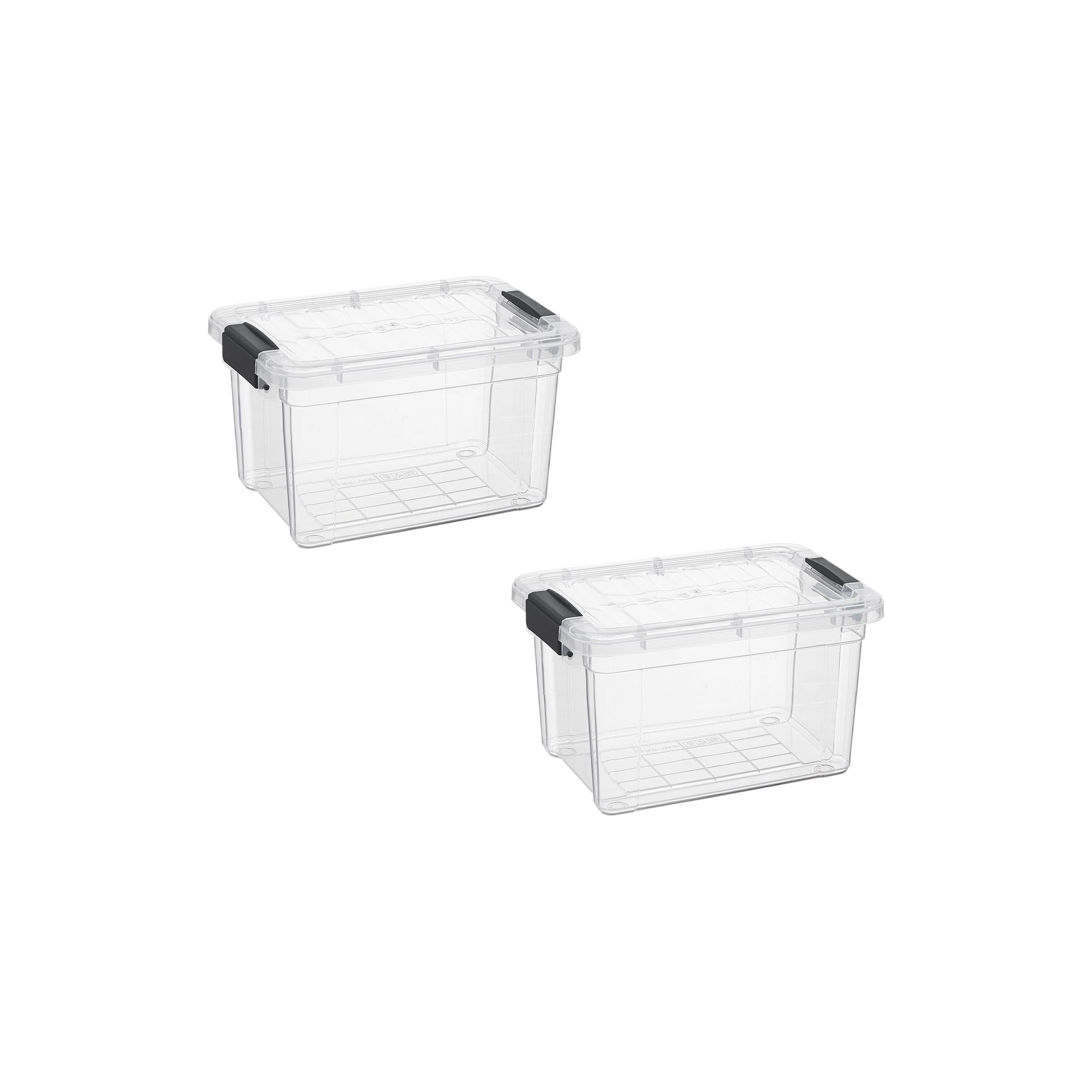 1.4 Quart Mini Clear Plastic Storage Container with Lid (2 Count)