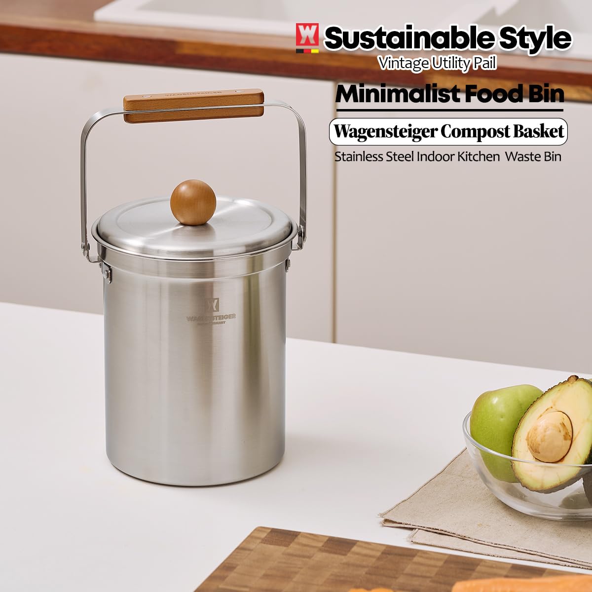 Kitchen Countertop Compost Bin 101ounces