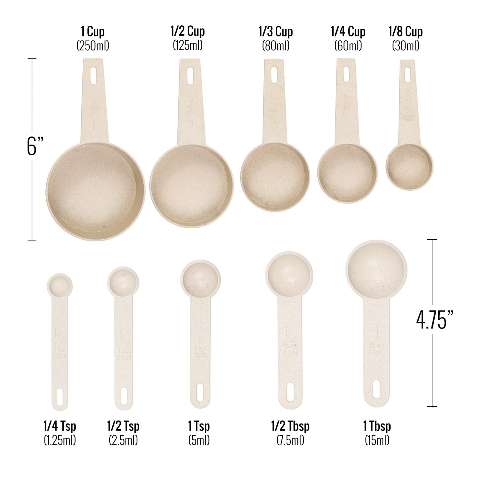 7pc Wheat Straw Complete Kitchen Utensils Set (7 Count)