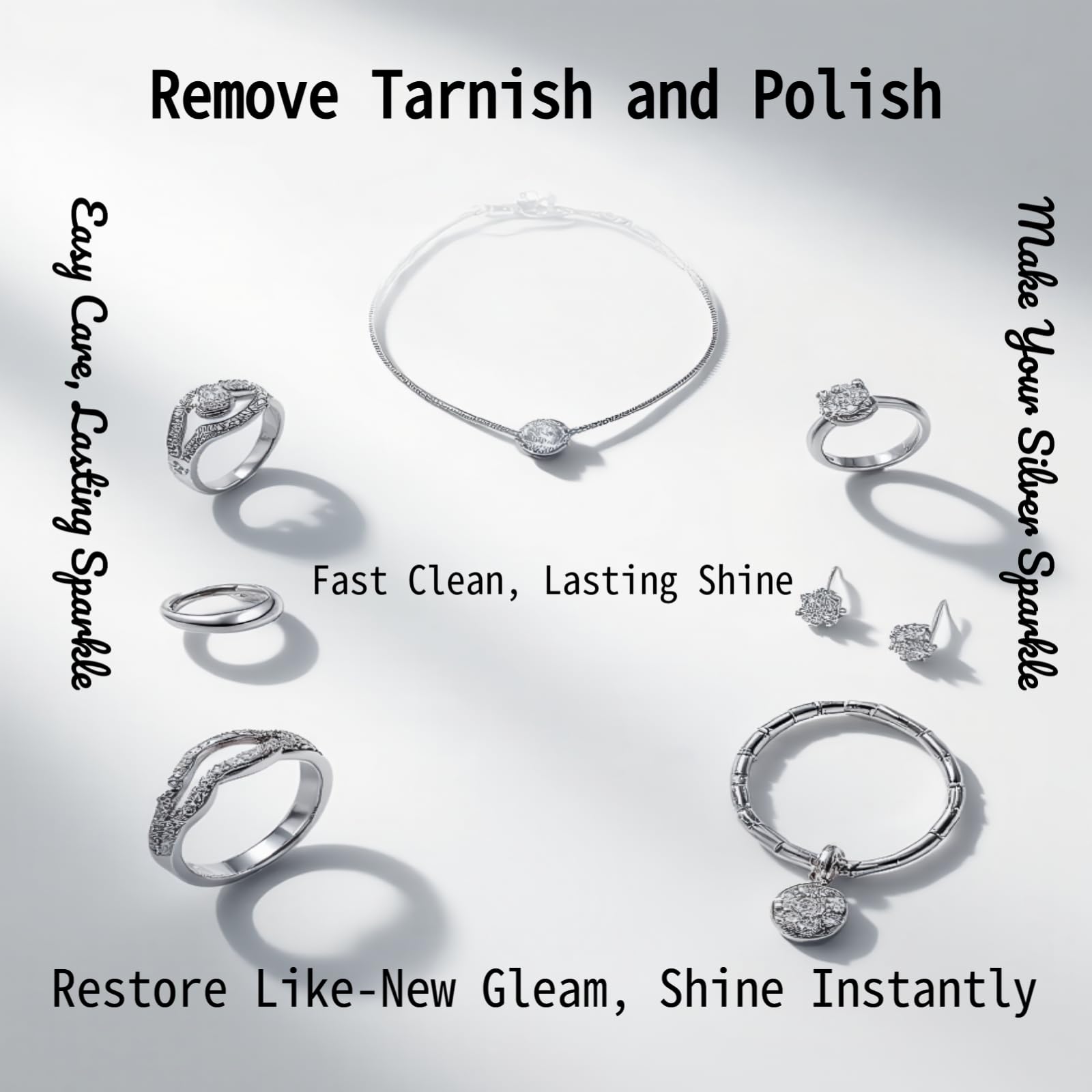 50 Pieces Jewelry Cleaning Cloths Polishing Cloths Sterling Silver
