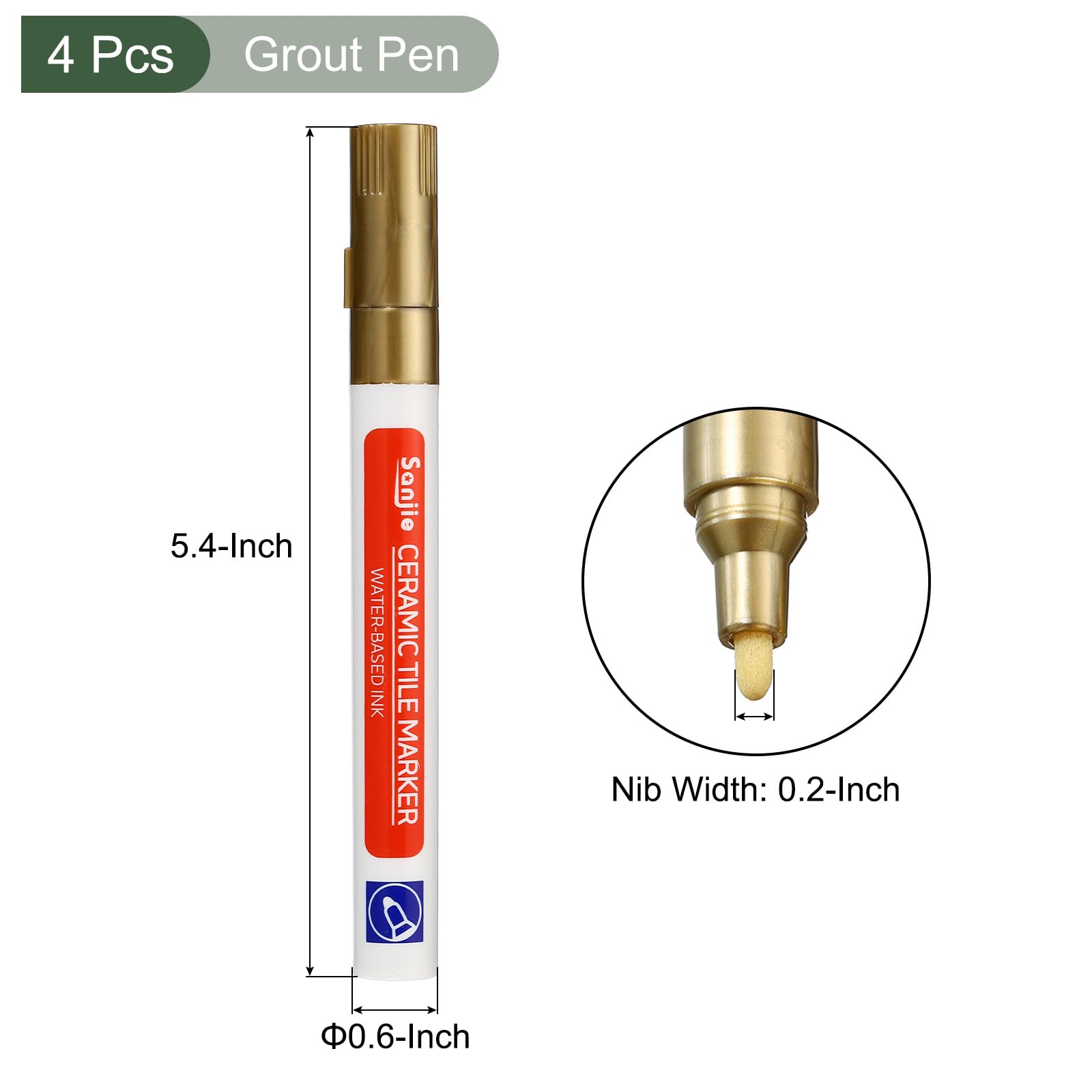 4 Pcs Grout Paint Pen