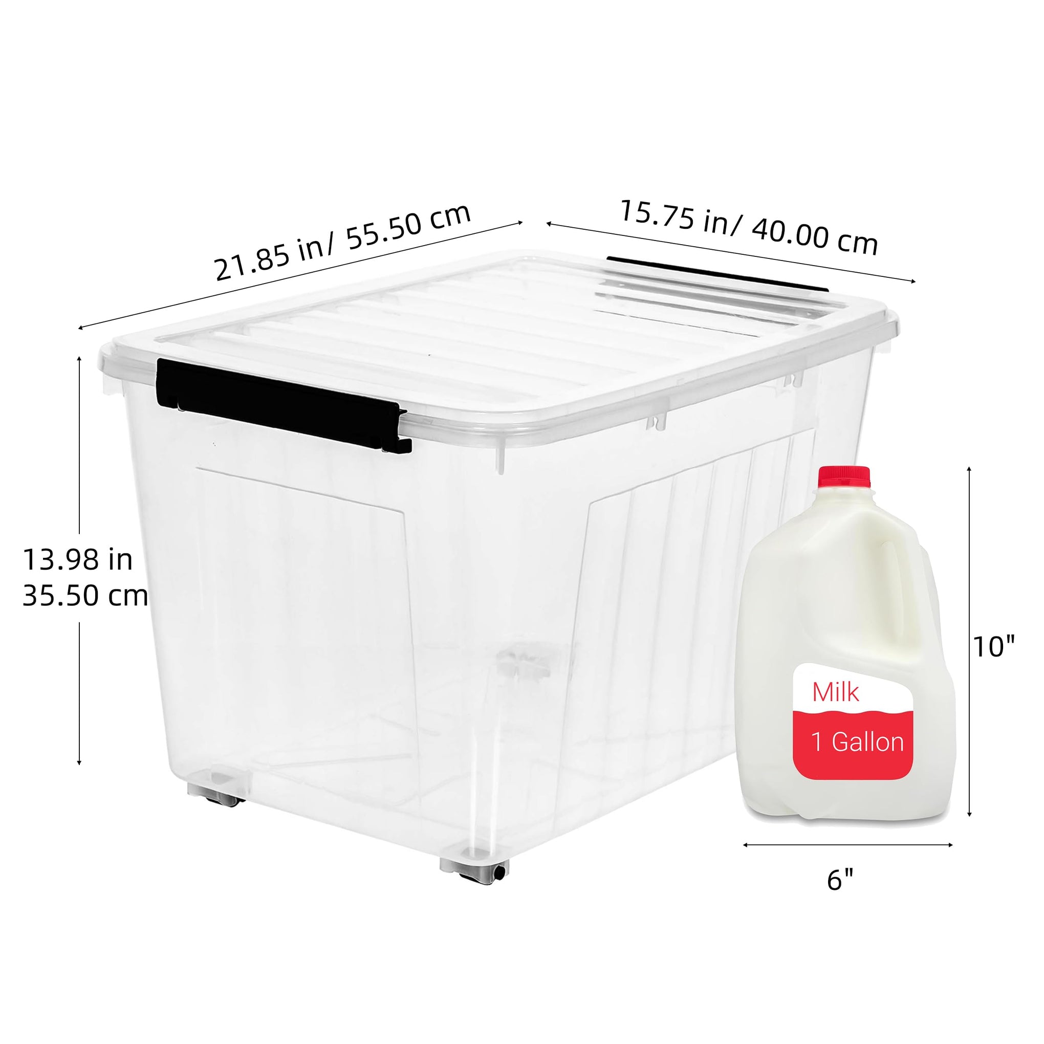 82 Quart Large Clear Plastic Storage Bins with Lids 6 (6 Count)