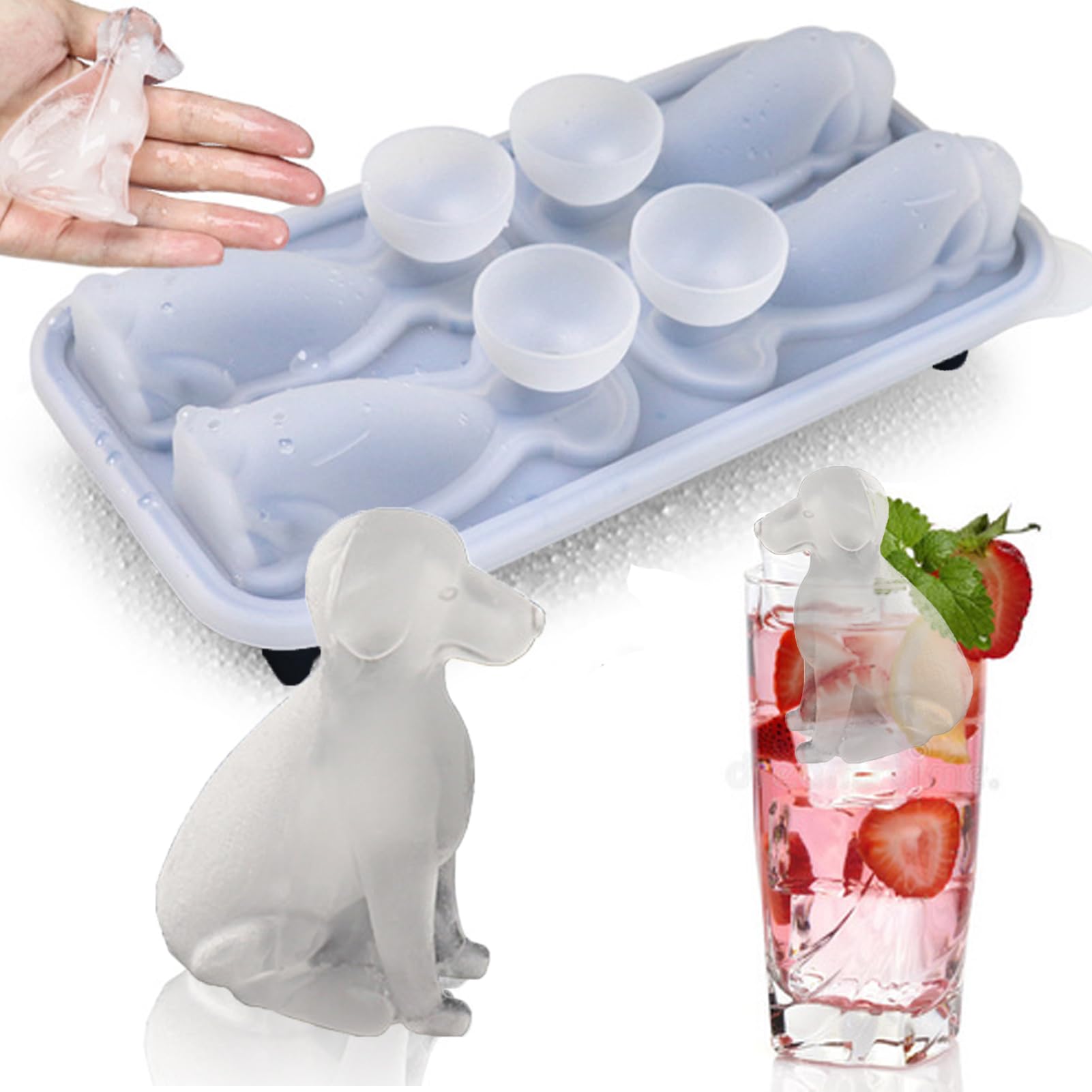 3D Labrador Dog Ice Cube Mold