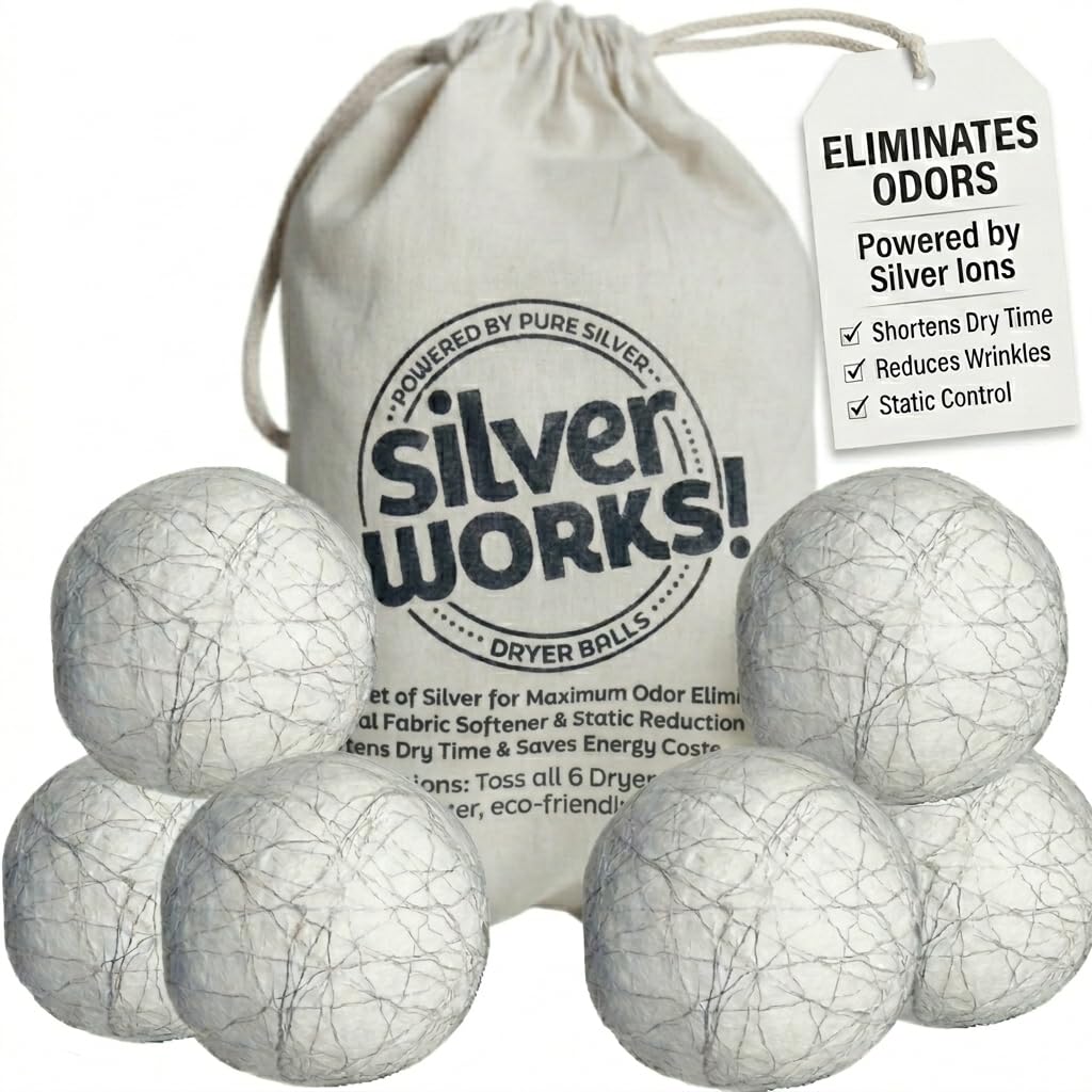 Wool Dryer Balls Laundry Reusable (6 Count)