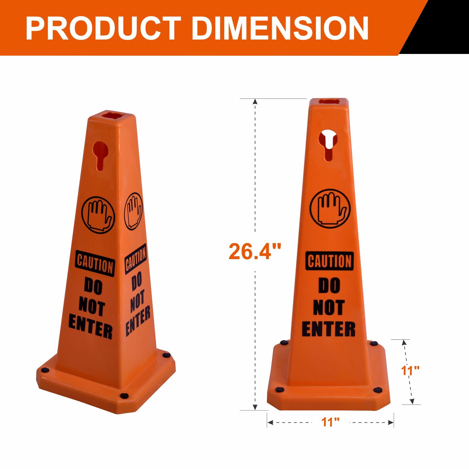 26.5" Caution Cones (8 Count)