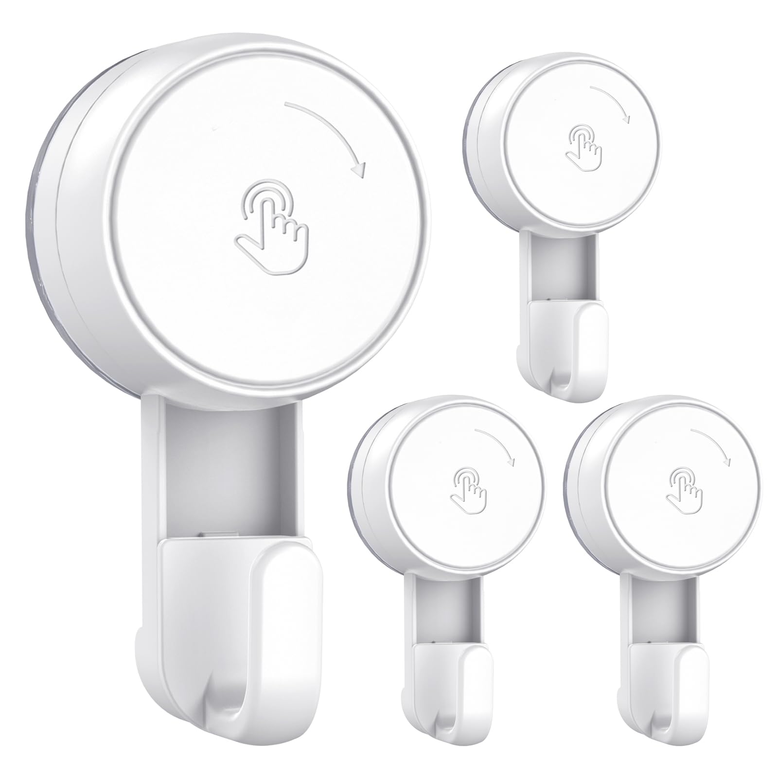 Heavy Duty Waterproof Shower Hooks 4 Pack (4 Count)