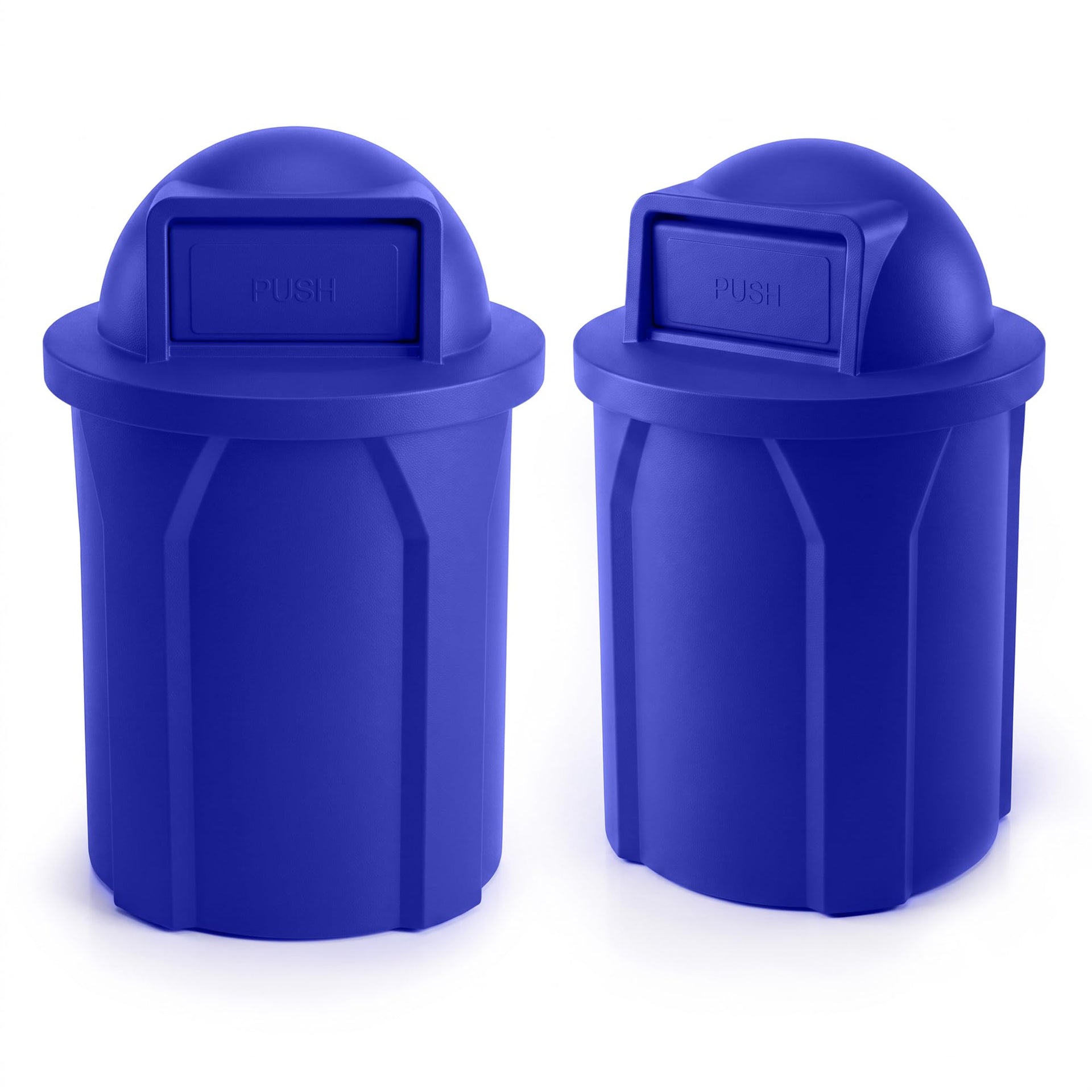 Campus Collection 42 Gallon Plastic Commercial Garbage Can with Push Lid