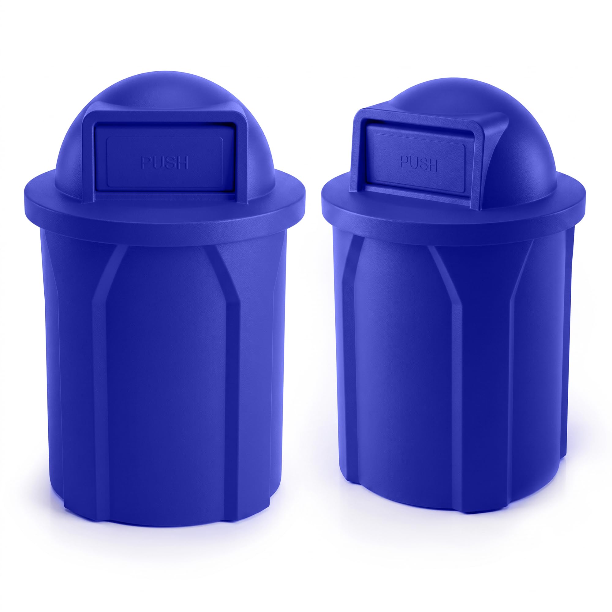 Campus Collection 42 Gallon Plastic Commercial Garbage Can with Push Lid