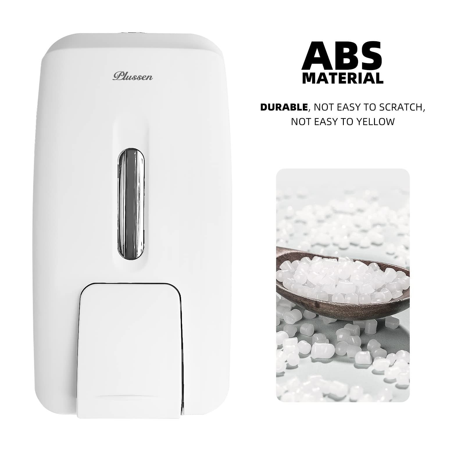 Soap Dispenser Wall Mount Adhesive Commercial Soap Dispenser 800ml No Drill Hand Sanitizer Dispenser for Bathroom Support Liquid and Gel