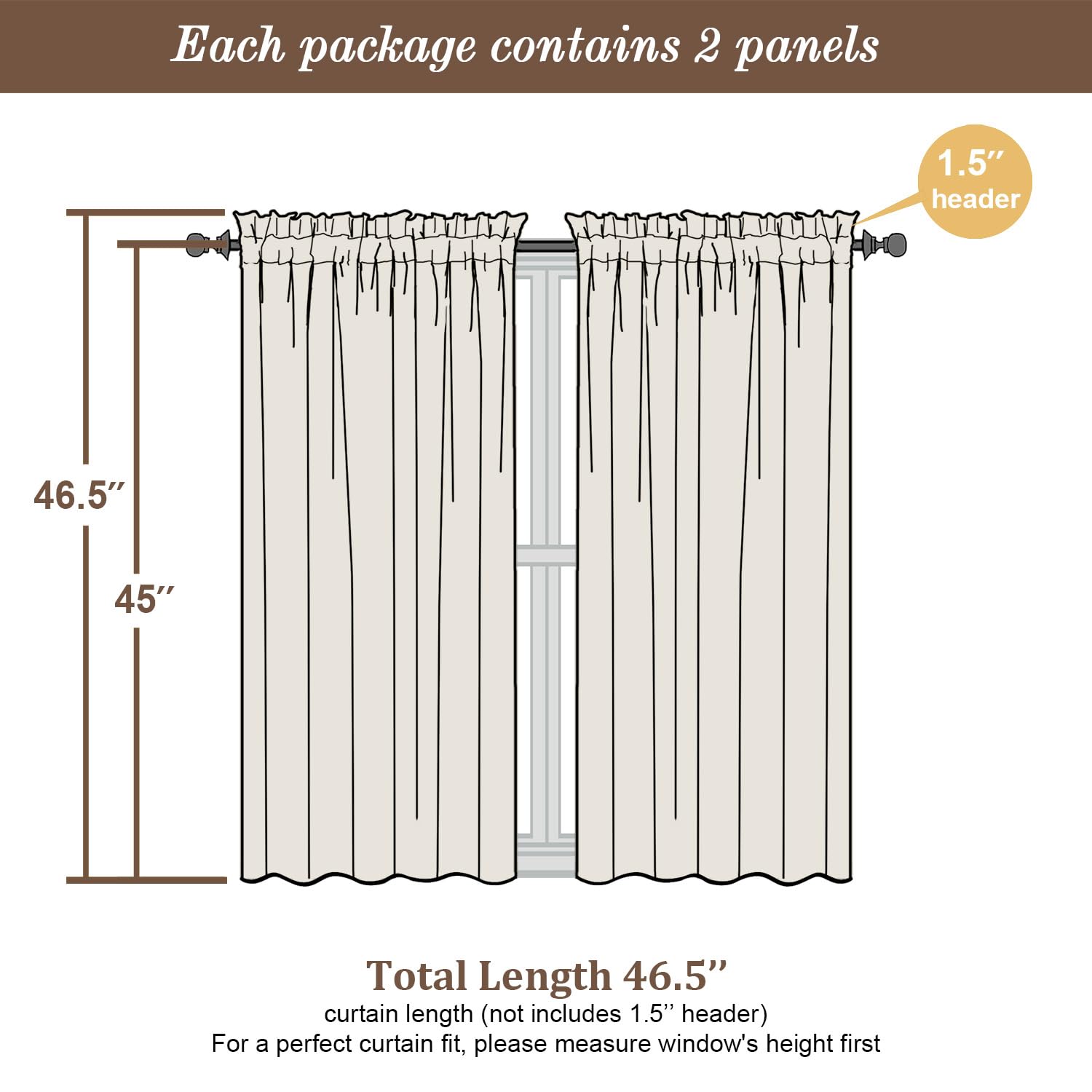 Hunter Green Sheer Curtains 45 Inch Long 2 Panels