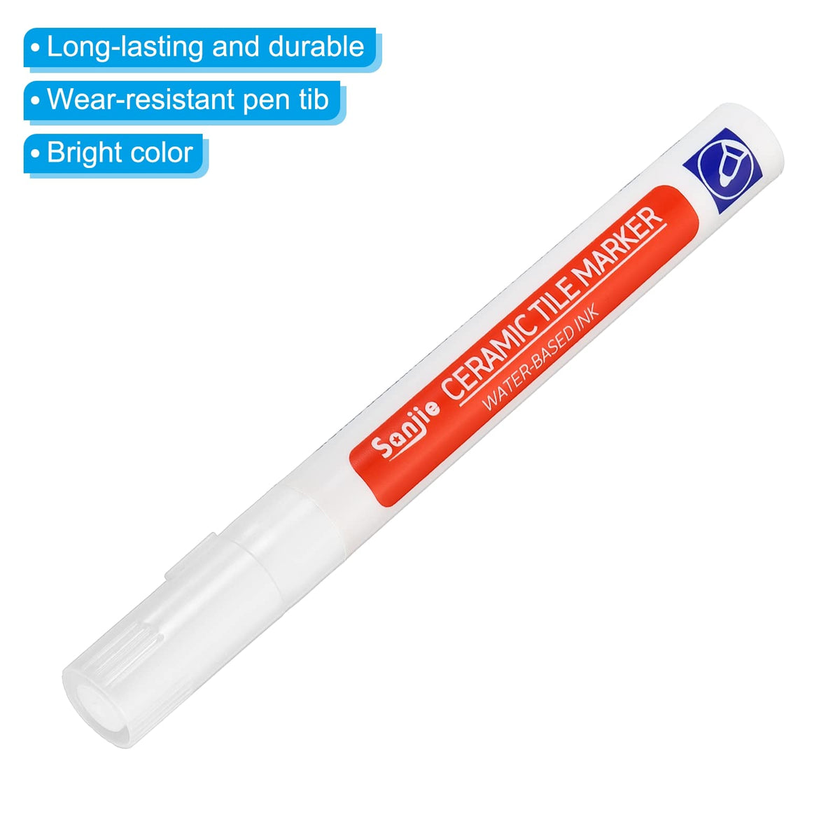 Grout Pen 4 Pack White Tile Marker Waterproof Grout Sealer Pen Tile Repair Pens Paint Pens for Wall Floor Bathroom Kitchen Refresh (4 Count)