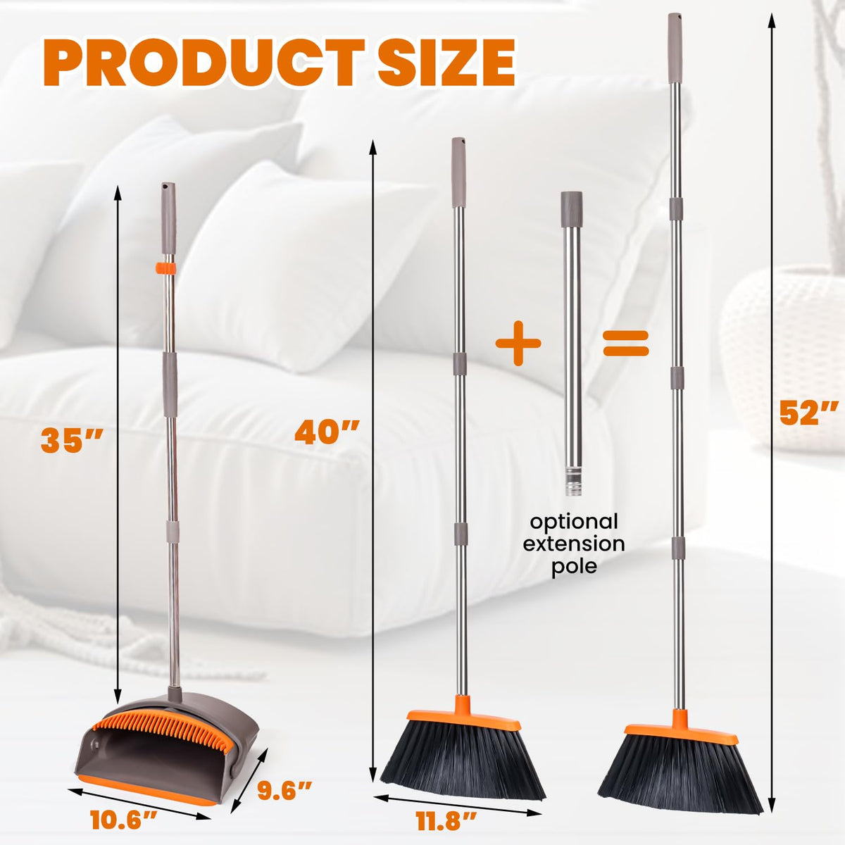 POWERJET Upright Broom & Dustpan Set
