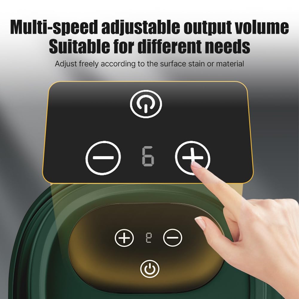 Pressurized Handheld Steam Cleaner with 3 Brushes and Extended Rod