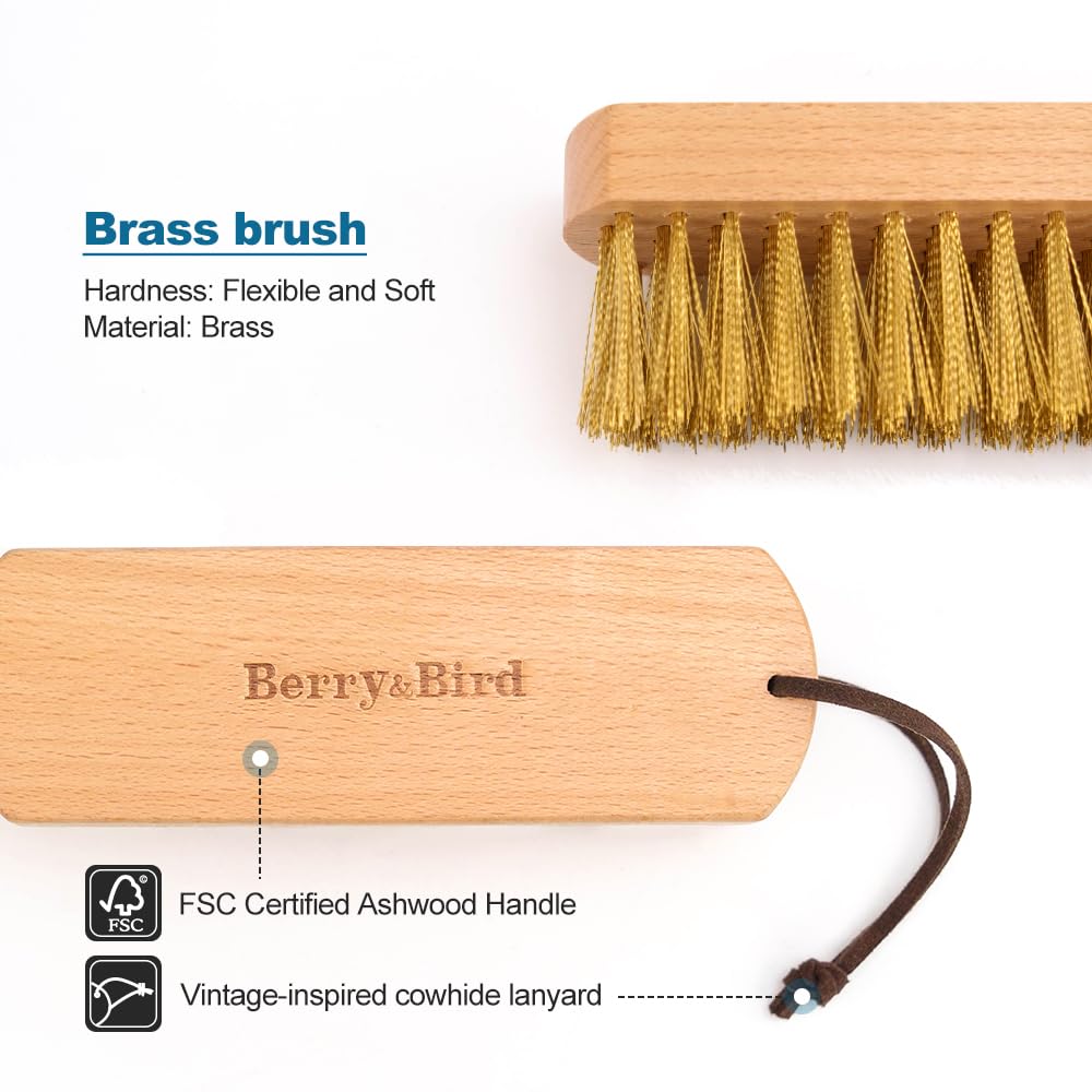 Brass Brush Ashwood Premium Brass Wire Brush for Cleaning