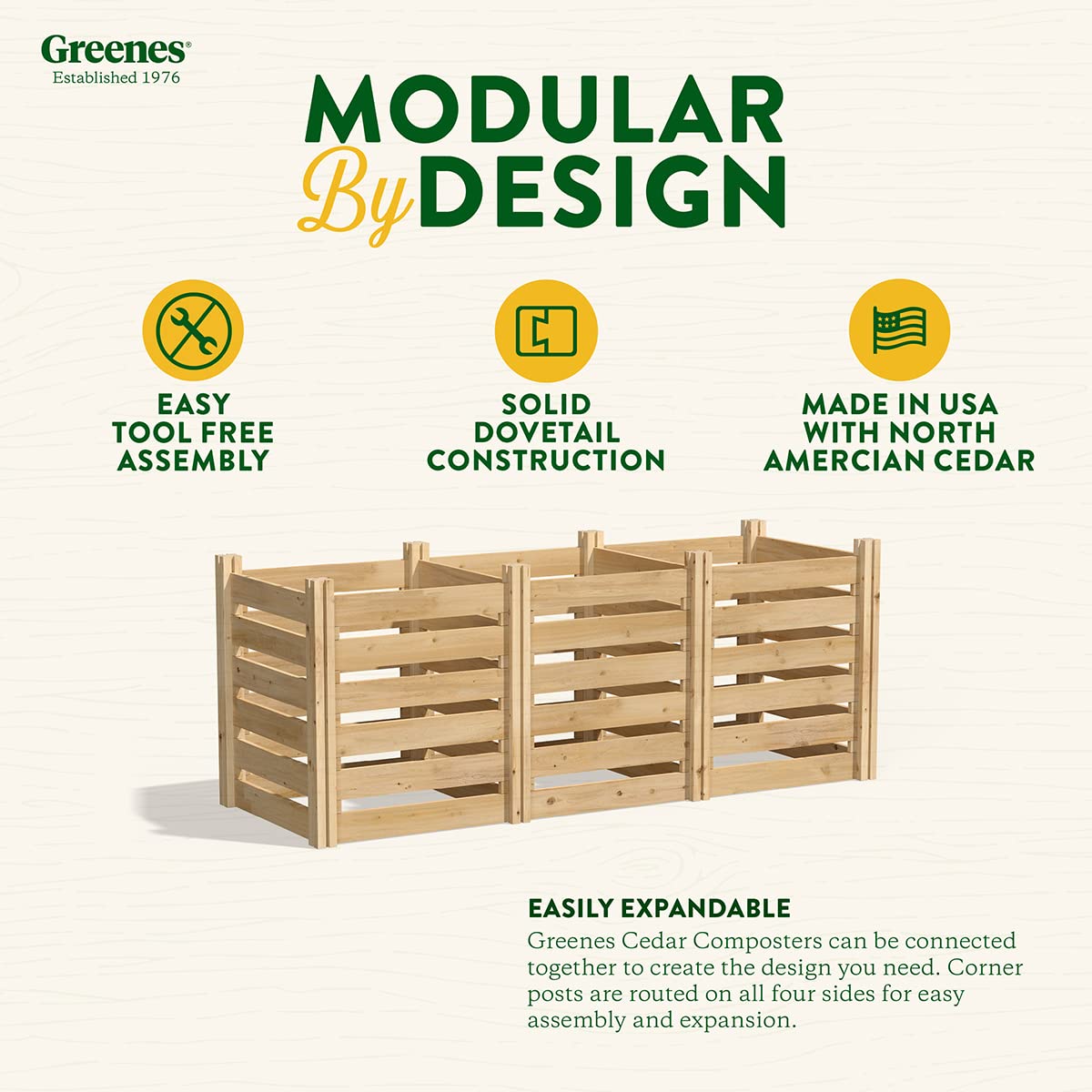 Premium Cedar Wood Composter