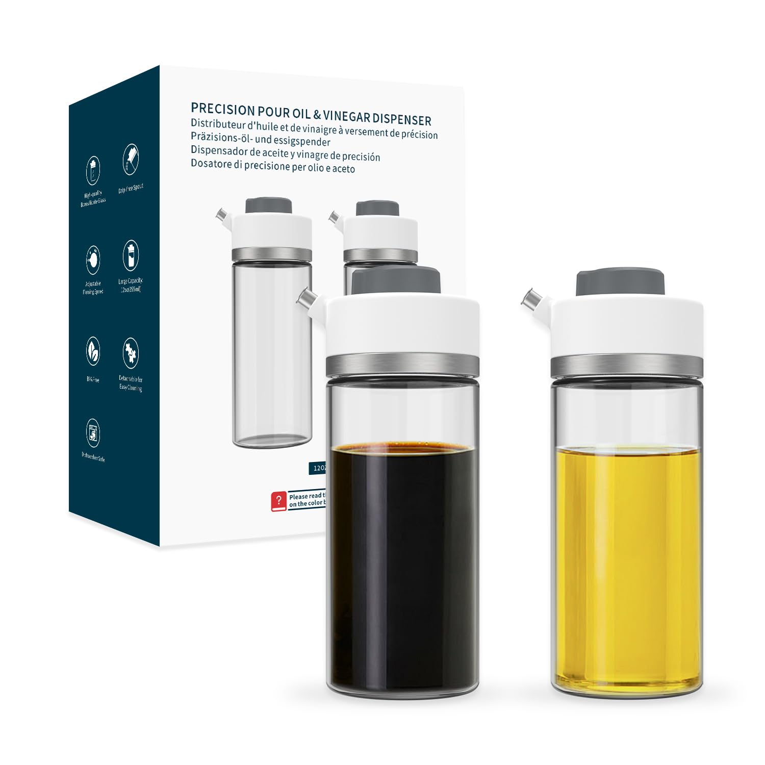Precision Pour Glass Oil Dispenser 2 (2 Count)