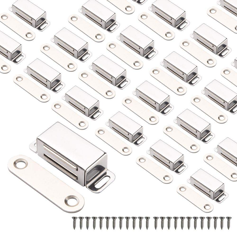 Cabinet Magnets Magnetic Door Catch Stainless Steel Door Magnet for Kitchen Bathroom Cupboard Wardrobe Closet Closures Cabinet Door Drawer Latch 20 lbs (20 Count)
