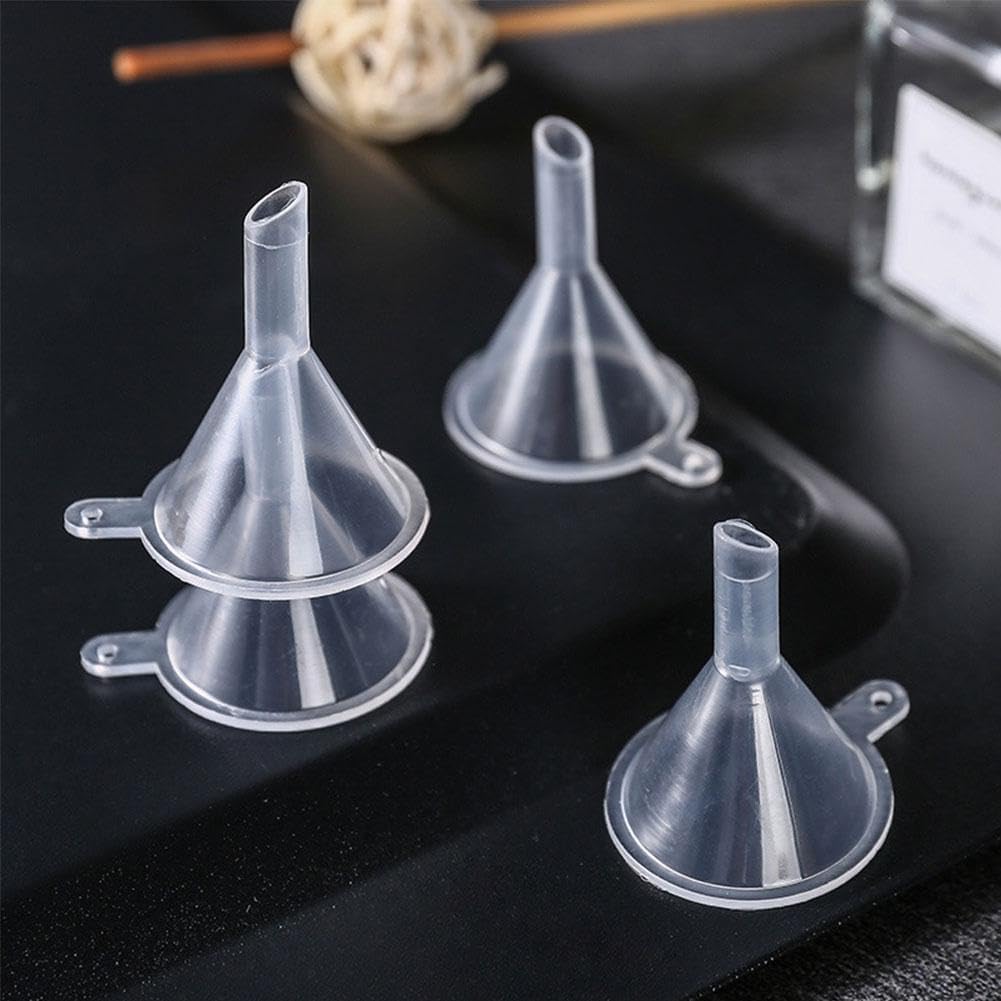 2 Pcs Mini Clear Plastic Funnel for Bottling Cosmetics (2 Count)