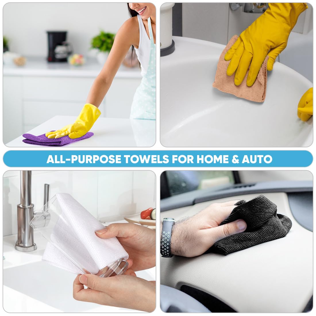 Microfiber Cleaning Cloth Roll (75 Count)