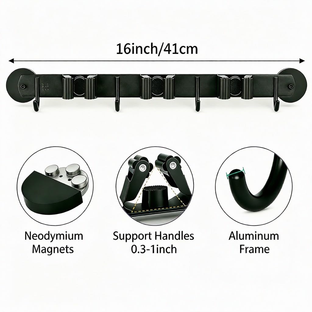 Magnetic Broom Holder (25 Count)