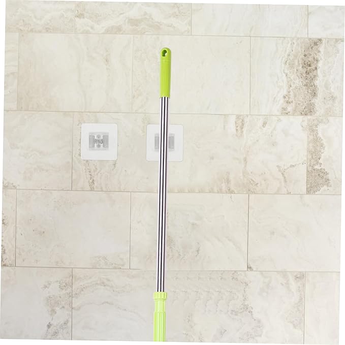 Mop and Broom Wall Mount Holder Easy Install Broom Organizer Modern and Mop Storage Solution