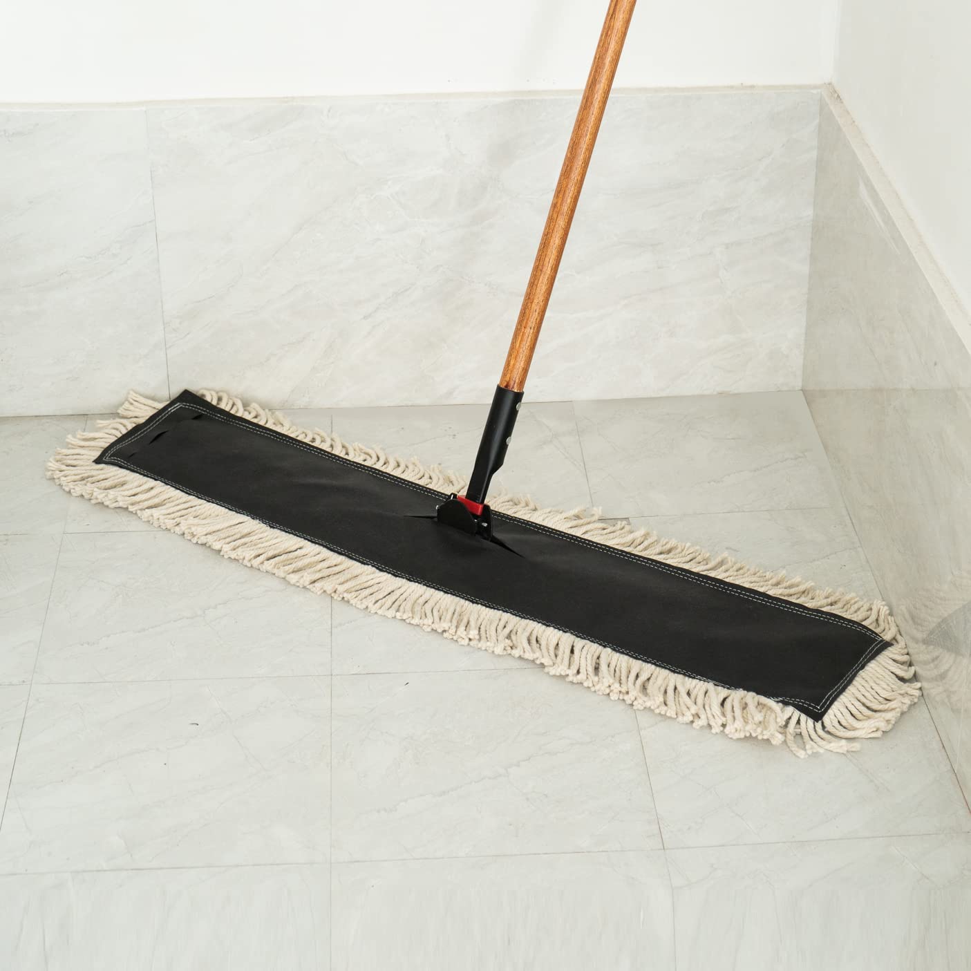 Matthew Cleaning 24'' High Strength Disposable Dust Mop Cotton Cut (6 Count) - ModHome Supplies