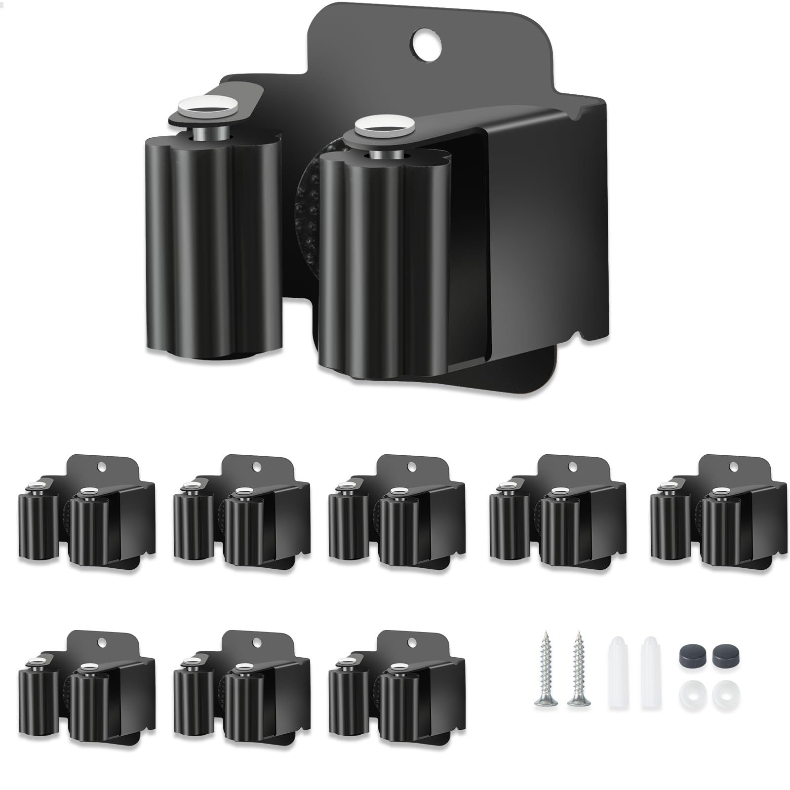 8 PCS Broom Holder Wall Mount