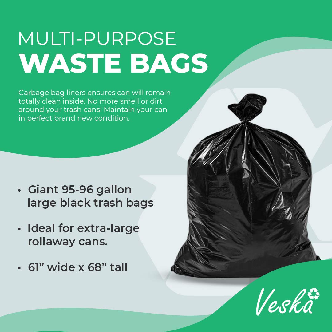 95 96 Gallon Trash Bags Heavy Duty (50 Count)