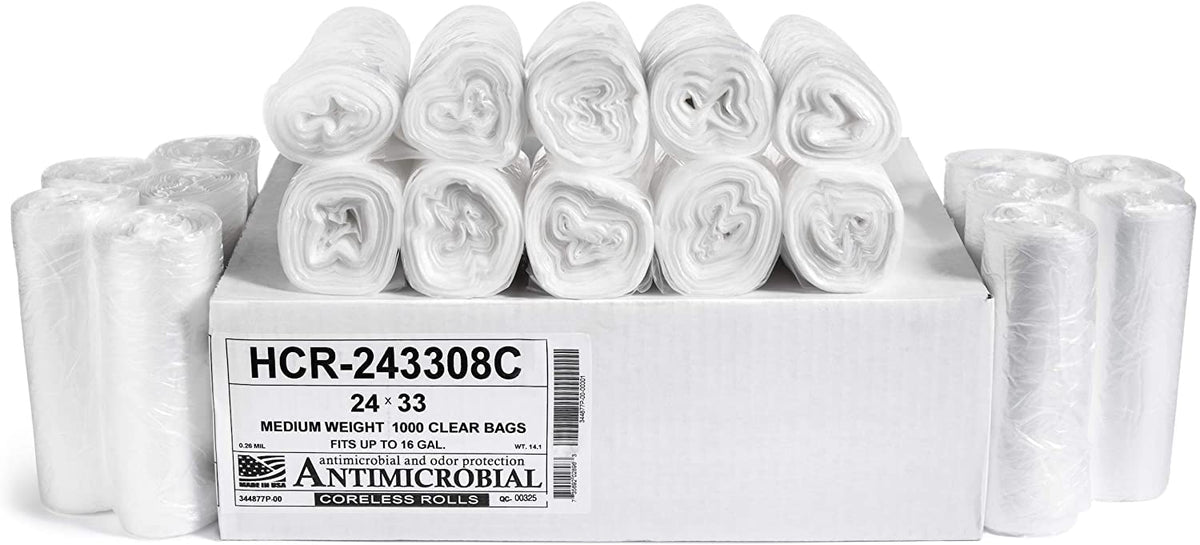 12 16 Gallon Clear Trash Bags (100000 Count)