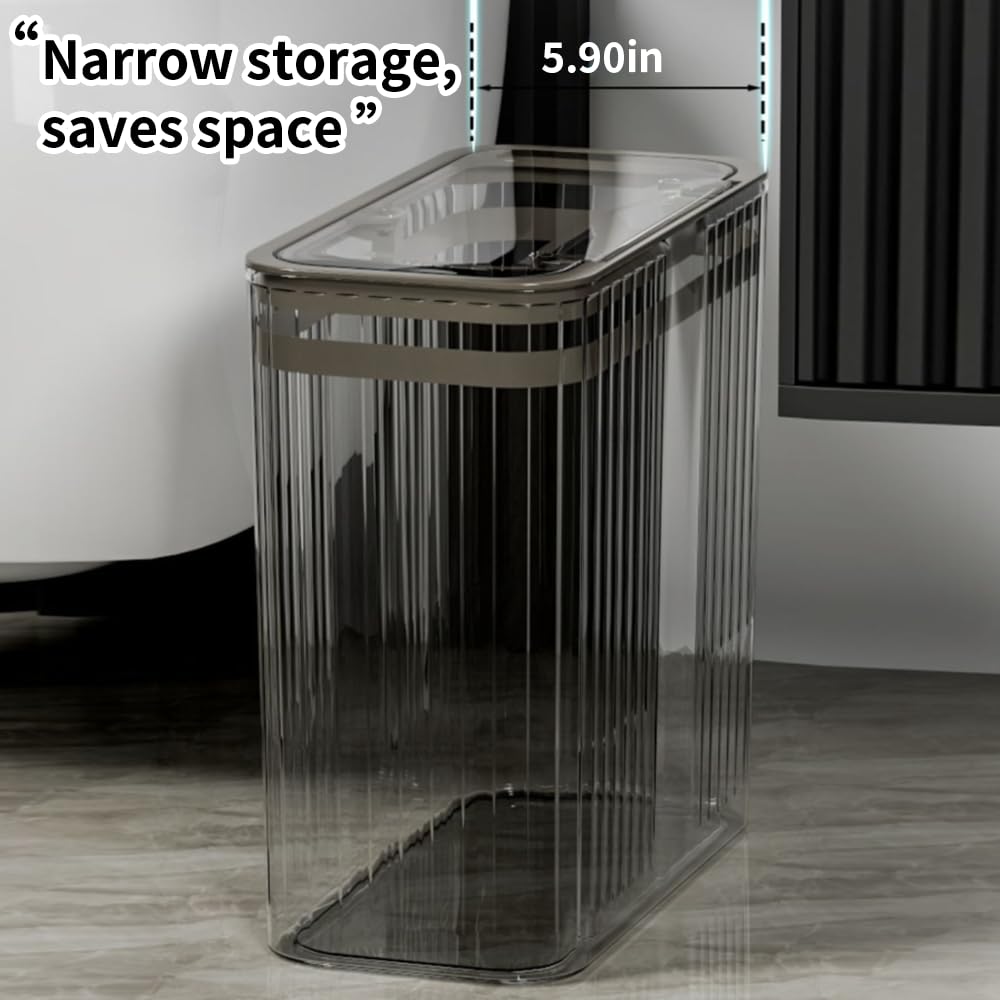 Transparent Trash Can