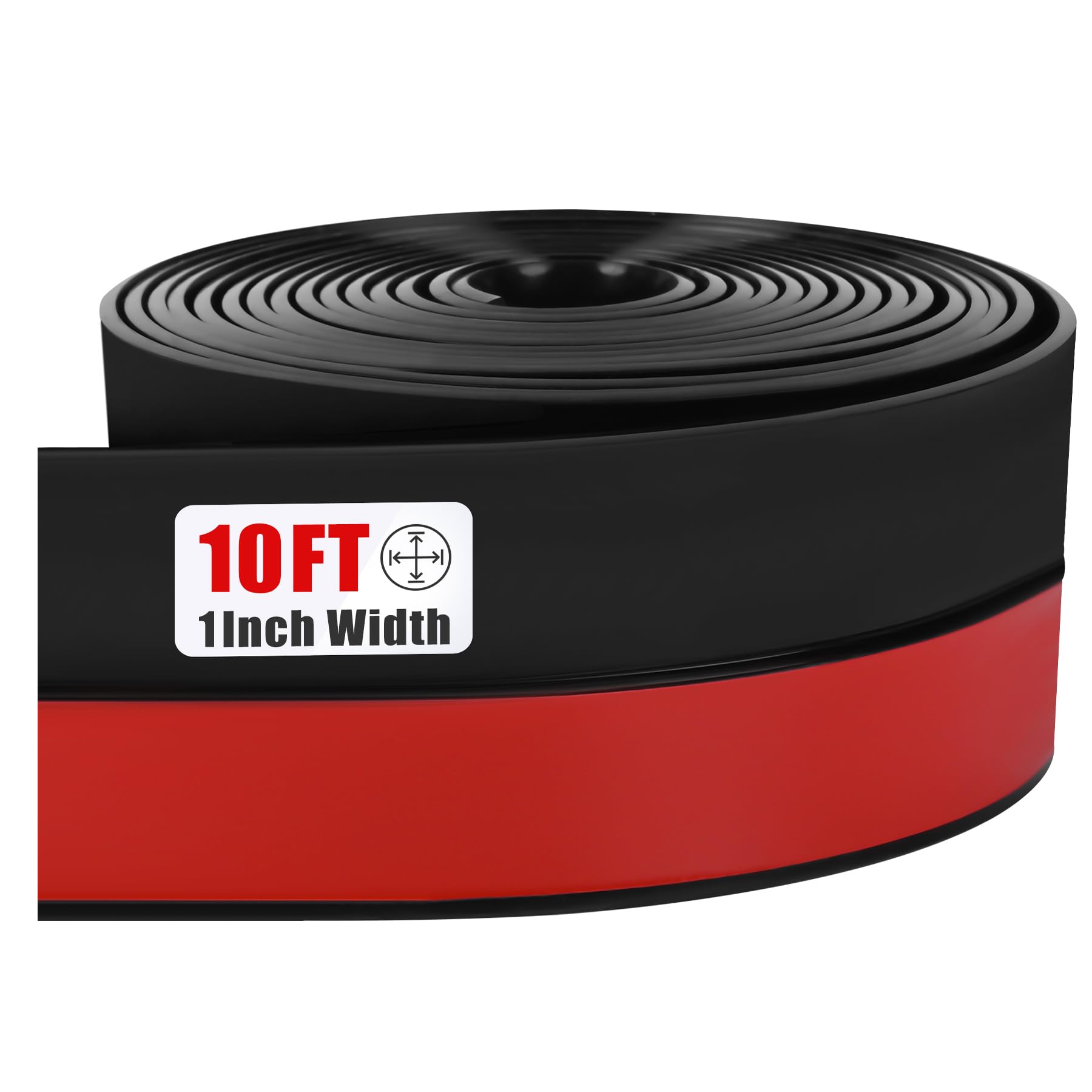 Draft Seal Tape for Doors and Windows 1 in x 10 Ft Silicone Weather Stripping Extra Thick 2mm Door Seal Strip with Strong Adhesive Draft Insulation Stopper Side Seal