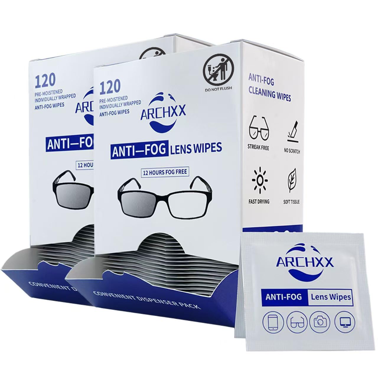 Anti Fog Wipes for Glasses (240 Count)