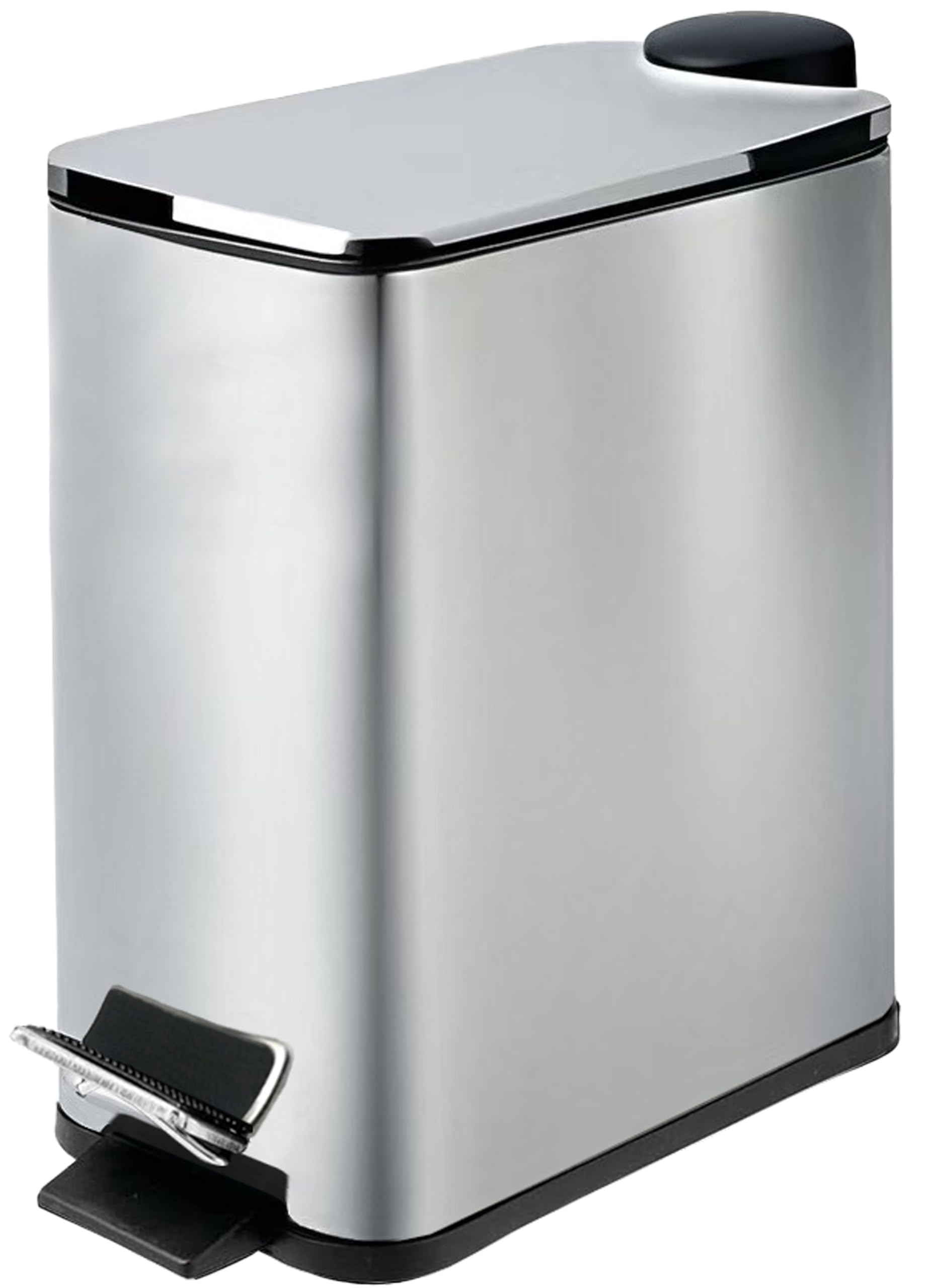Stainless Steel Small Trash Can with Lid & Step Pedal