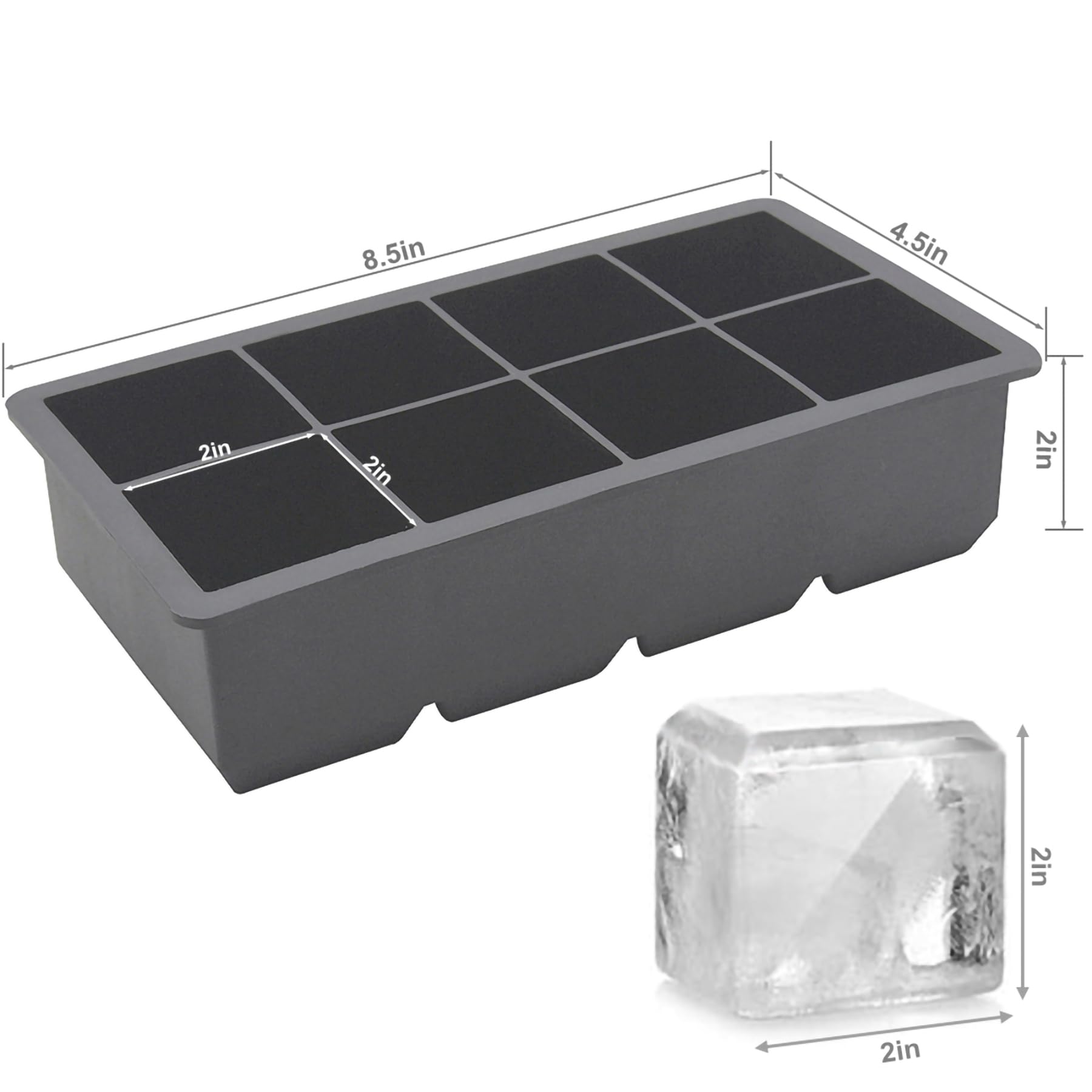 Large Ice Cube Trays 2 Pack (2 Count)