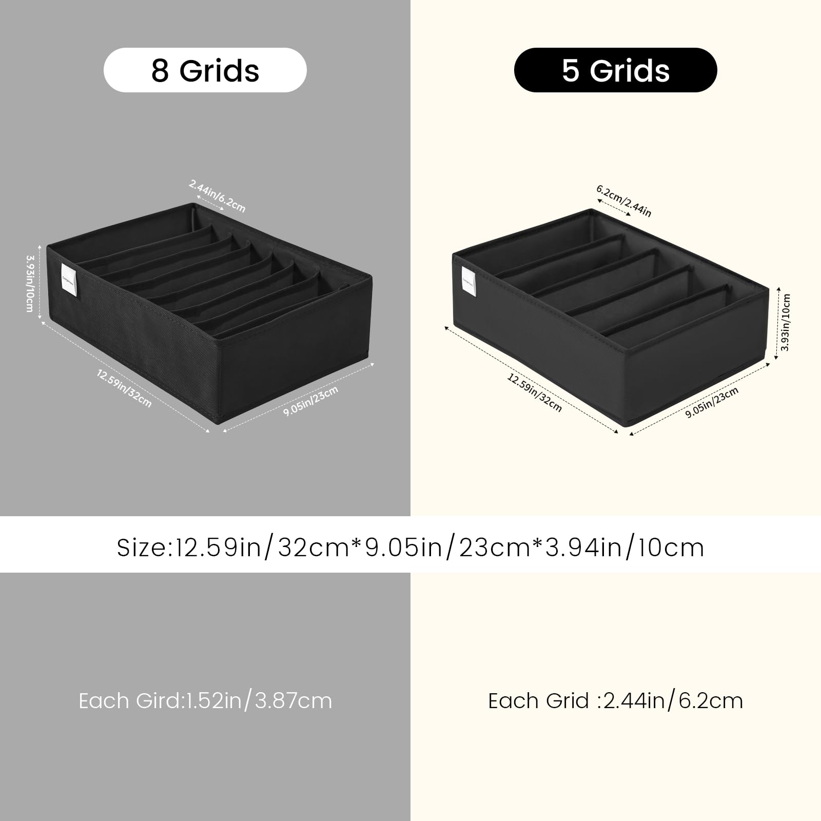 4 Packs T shirt Drawer Organizers for Clothing (4 Count)