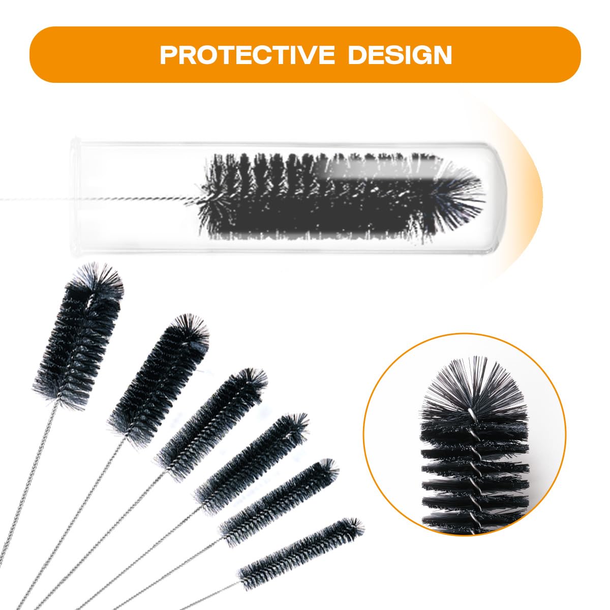 Straw Cleaner Brush Set 6 Pieces (6 Count) - ModHome Supplies