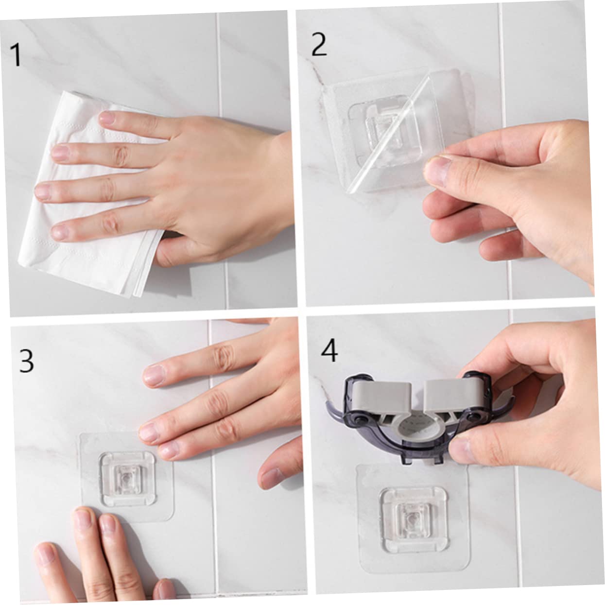 2pcs Mop Holder Clip Broom Hanger Wall Mount Mop Organizers Broom Hangers for Wall Bathroom Organizer